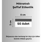 Şeffaf Etiket Pvc Etiketlik Isimlik Mıknatıslı Magnet Etiketlik Metal Raflar Depo Rafları Için Mıknatıs Etiketlik Etiket Koruyucu Cep - 50 Adet - 6x3 cm