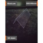 Şeffaf Etiket Pvc Şeffaf Etiketlik Isimlik Kart Koruyucu Kılıf Çift Yönlü Çatı Etiketlik Kartvizitlik Plastik Kartlık Ayaklı Isimlik Kart Koruyucu - 10 Adet - 10x4 cm