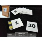 Şeffaf Etiket Pvc Yapışkanlı Sayı Takımı 5x5 cm Peçetelik Numara Seti Karekod Dolap Kapağı Isimlik Numaratör Plastik Etiketlik Isimlik - Beyaz - 1 - 30