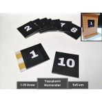 Şeffaf Etiket Pvc Yapışkanlı Sayı Takımı 5x5 cm Peçetelik Numara Seti Karekod Dolap Kapağı Isimlik Numaratör Plastik Etiketlik Isimlik - Siyah - 1 - 10