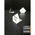 Şeffaf Etiket Silinebilir Beyaz Etiket Dekoratif Etiket isimlik Arkaya Yatık Açılı Etiket Standı Raf Etiketi Beyaz PVC isim Panosu Vitrin Etiketi Kafe Tatlı Etiketi Parlak Beyaz Etiket Ürün Etiketi - 50 Adet - Baklava Stand