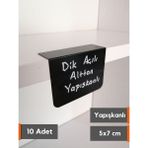 Şeffaf Etiket Silinebilir Dik Açılı Siyah Etiket Yapışkanlı Dekoratif Etiket isimlik Mat Karatahta Vitrin Etiketi Ürün Bilgilendirme Elemanı Raf Etiketi Tatlı Kahve Pasta Etiketi - Raf Üstü - 5x7 cm (Yatay)