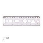 Şeffaf Geometrik Çizim Cetveli 20 Cm 2 Adet