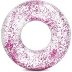 Şeffaf Glitter Tube Havuz ve Deniz Yüzme Simidi, 1.07CM, Turuncu Renk - Altın - Seçenek 1