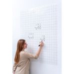 Şeffaf Kareli Akıllı Yazı Tahta, Kolay Yapıştırılır, Pratik Kullanılır, 120X100CM - Ahşap - Beyaz - Seçenek 1
