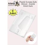 Şeffaf Kart Kılıfı Kimlik Ehliyet Kredi Kartı Koruyucu 4 Adet Pvc Plastik Kart Koruma Kabı