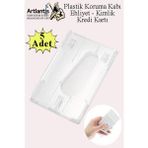 Şeffaf Kart Kılıfı Kimlik Ehliyet Kredi Kartı Koruyucu 5 Adet Pvc Plastik Kart Koruma Kabı - Standart