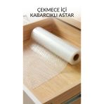 Şeffaf Kaydırmaz Dolap İçi Raflık Koruyucu Çekmece Örtüsü 45X300 Cm Pvc Eva