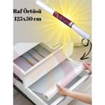 Şeffaf Kaydırmaz Raf Örtüsü, Çekmece Tezgah Dolap Içi Raf Buzdolabı Örtüsü 125X50 cm - 1 Adet