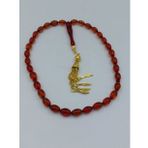 ŞEFFAF KIRMIZI ARPA KESİM ALPAKA PÜSKÜL KEHRİBAR TESPİH