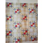 ŞEFFAF MASA ÖRTÜSÜ 100 cm x 250cm Kalın KARE DESENLİ Pvc Kaymaz Masa Örtüsü Koruyucu