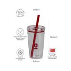 Şeffaf Mini Pipetli Bardak 400 Ml No:114 Beyaz