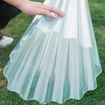 Şeffaf Oluklu Çatı Levhaları - 1,2 mm FRP Çatı Panelleri Alev Yağmur Geçirmez UV Dayanıklı Garaj Kulübesi için İdeal Yedek Paket 10'lu Paket (0,9 x 0,6 m/35 x 24 inç)