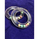 Şeffaf Plastik Bebek Çıngırak 80mm - Bebe Çıngırağı Çok Renkli