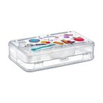 Şeffaf Plastik Bölmeli Çift Taraflı Hobi Dikiş Iğne Kutusu Düzenleyici Arduino Balıkçı Malzeme Saklama Organizer Şeffaf