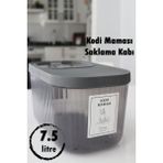 Şeffaf Plastik Kedi Maması Saklama Kabı, 7,5 Lt, Düzenleyici, Gri Renk - Seçenek 1