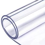 Şeffaf Plastik Masa Örtüsü Koruyucu - Ahşap, Cam, Mermer Masalar için 2 mm Kalın Şeffaf PVC Yemek Masası Örtüsü - Yumuşak Cam Masa Örtüsü Mat (Boyut: 80×140cm/31×55 inç)