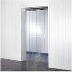 Şeffaf Plastik Şerit Perde - Su Geçirmez PVC Kapı Perdesi Atölyeler ve Depolar için Kolay Kurulum Boyut 1,35 x 2,4 m - Dayanıklı ve Çok Yönlü Çözüm