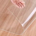 Şeffaf Plastik Sert Ahşap Zemin Paspası Ofis Koltuğu Halı Koruyucu Masa Halısı Minderi Özel Mobilya Bilgisayar Oyun Büyük Boy 120 x 150 cm Dudaklı, Ağır Sandalyeler Altında 1,5 mm Kalınlık