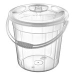Şeffaf Plastik Su Kovası, Kulplu (10 L)