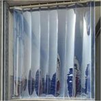 Şeffaf PVC Askılı Perde, Soğutma ve Restoran için Şeffaf Plastik Sürgülü Kapı, Su Geçirmez Yumuşak Cam Panjur Özelleştirilebilir Boyutlar, İdeal P