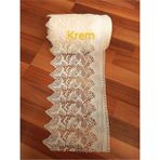 Şeffaf Pvc Dantel Sergenlik Kaymaz Raf ve Çekmece Örtüsü 23X5 cm - Ahşap - Bej - Seçenek 1