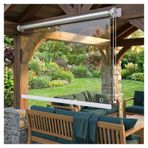 Şeffaf PVC Dış Mekan Stor Perde Kör, HD Şeffaf Rulo Perde, Şeffaf Su Geçirmez Stor Perde, Dış Mekan Pergola Veranda Balkon Banyo Pencere Gölgesi için(W140*H140cm/W55.11*H55.11in)