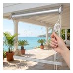 Şeffaf PVC Kör Rulo Gölge, Şeffaf Dış Mekan Stor Perdeler, HD Şeffaf Rulo Perde, Dış Mekan Pergola Veranda Balkonu için, Aşağı ve Yukarı Çekmesi Kolay(W165*H300cm/W64.9*H118.11in)
