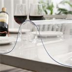 Şeffaf PVC Masa Koruyucu Mutfak ve Yemek Odası için 2 mm Kalın Buzlu Masa Örtüsü Masa Örtüsü 60x110 cm Su Geçirmez ve Temizlemesi Kolay