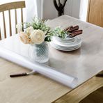 Şeffaf PVC Masa Örtüsü 2 mm Kalın Dikdörtgen Masa Örtüsü 110x180 cm Su Geçirmez Masa Koruyucu Şeffaf Masa Filmi Yemek Masası için Yıkanabilir Masa Örtüsü Mutfak için Kristal Netliğinde Masa Örtüsü