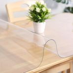Şeffaf PVC Masa Örtüsü 60 x 100 cm - Şeffaf Su Geçirmez Isıya Dayanıklı Masa Koruyucu Kılıf Mutfak Yemek Odası Kahve Masası Dikdörtgen Şekilli