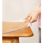 Şeffaf PVC Masa Örtüsü 60x120 cm kaymaz 3mm Kalın Yumuşak Cam Koruyucu Yemek Odası Mutfak ve Masaları için Kullanımlık Dikdörtgen Masa Örtüsü