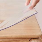 Şeffaf PVC Masa Örtüsü 70 x 190 cm - Şeffaf Masa Koruyucu, Kaymaz, Ev ve Ofis için Temizlemesi Kolay, Dikdörtgen Sandalye Paspası, Masa ve Masa Koruması için Dayanıklı Plastik Yüzey
