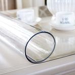 Şeffaf PVC Masa Örtüsü 90 x 130 cm - Su Geçirmez ve Silinebilir Masa Koruyucu Mat 2 mm Kalın Kaymaz Zemin Paspası Ofis Masası ve Sandalye için - Şeffaf Plastik Kapak