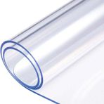 Şeffaf PVC Masa Örtüsü 95 x 150 cm, Su Geçirmez PVC Masa Koruyucu, Kolay Temizleme 3 mm Kalın Dikdörtgen Plastik Kapak, Yağa Dayanıklı, Lekeye Dayanıklı, Dayanıklı Masa Örtüsü Koruması
