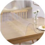 Şeffaf PVC Masa Örtüsü Koruyucu - Yemek Masası ve Mutfak için 1 mm Kalın Şeffaf Masa Örtüsü - Plastik Paspas Boyutu 60x120 cm (23,62x47,24 inç)