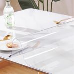 Şeffaf PVC Masa Örtüsü, Ofis Paspasları ve Sandalye Paspasları için 1 mm Kalın Yumuşak Plastik Koruma Filmi, 80x100 cm (31x39 inç) - Dayanıklı, Su Geçirmez, Temizlemesi Kolay