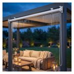 Şeffaf PVC Stor Perdeler, Şeffaf Vinil Rulo Gölgelikler Suya Dayanıklı, Plastik Vinil Pencere Yalıtımı, delikli Dış Mekan için PVC Pencere Perdesi (Ağır Hizmet)(W140*H160cm/W55.11*H62.9in)