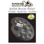 Şeffaf Resim Paleti Plastik 3 Adet Godeli Boyama Paleti Akrilik Boya Guaj Boya Suluboya