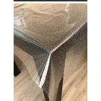 Şeffaf Simli PVC Masa Örtüsü, 0.22 mm Kalınlık, 140/160 cm Genişlik
