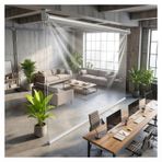 Şeffaf Su Geçirmez Rulo Perdeler, vinil stor perdeler, Ağır Hizmet Tipi Plastik Panjur, Rüzgar ve Yağmur Geçirmez Plastik Film, Isı Yalıtımlı, Özelleştirilebilir(W120*H180cm/W47.24*H70.86in)