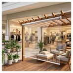 Şeffaf su geçirmez stor perde , şeffaf vinil stor perde , Stor perde Dış Mekan PVC Şeffaf , Pencere Kapı Gazebo Yatak Odası Bölme Perdeleri , Kurulumu Kolay(W135*H160cm/W53.14*H62.9in)
