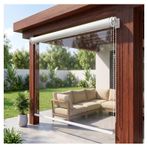 Şeffaf su geçirmez stor perde , vinil stor perdeler, şeffaf pencere gölgeleri , Ağır Hizmet Tipi Plastik Panjur , Pencere Kapı Gazebo Yatak Odası Bölme Perdeleri(W110*H220cm/W43.30*H86.61in)
