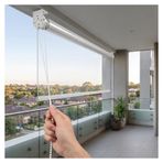Şeffaf su geçirmez stor perdeler , veranda için vinil perdeler , rüzgar ve yağmur için sundurma perdeleri , şeffaf pvc stor perdeler , ışık filtreli stor perdeler(W150*H180cm/W59.05*H70.86in)