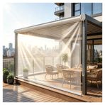 Şeffaf su geçirmez stor perdeler , vinil stor perdeler , pvc şeffaf stor perde , sundurma perdeleri dış mekan hava koşullarına dayanıklı , Şeffaf Bölme Perdesi(W95*H160cm/W37.4*H62.9in)