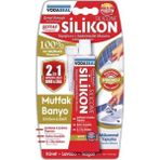 Şeffaf Tüp Silikon 50GR Mutfak Banyo Sızdırmazlık Macunu %100 Su Geçirmez - 50 gr