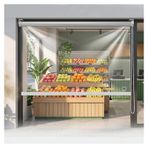 Şeffaf vinil pvc stor perdeler ， dış mekan rüzgar geçirmez panjur ， Şeffaf Su Geçirmez Roll Up Perdeler ， plastik kapı perdesi ， şeffaf roll up veranda perdeleri ， 0,5 mm(W170*H180cm/W66.9*H70.86in)