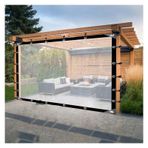 Şeffaf Vinil Veranda Çadırı Muhafaza Tente Gölgelik Şeffaf Branda Paneli Sundurma Ekranı Odalar ve Çardaklar için 2x3m (6,5x9,8ft)