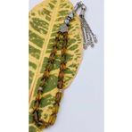 ŞEFFAF YEŞİL BİLEK BOY ALPAKA PÜSKÜL KEHRİBAR TESPİH