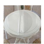 Şeffaf Yuvarlak Masa Örtüsü, 120 cm Çap, 1.7 mm Kalınlık, Kalın PVC